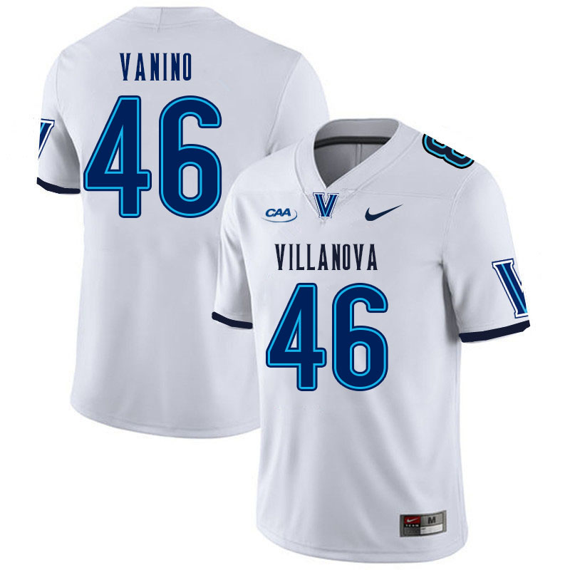 Men #46 Adam Vanino Villanova Wildcats College Football Jerseys Stitched Sale-White - Click Image to Close